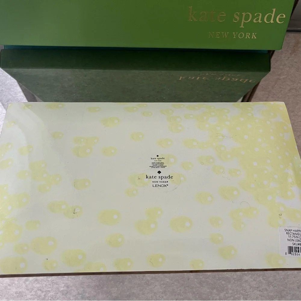 Kate Spade ♠️ Happy Pearls Rectangular Tray - Picture 3 of 5